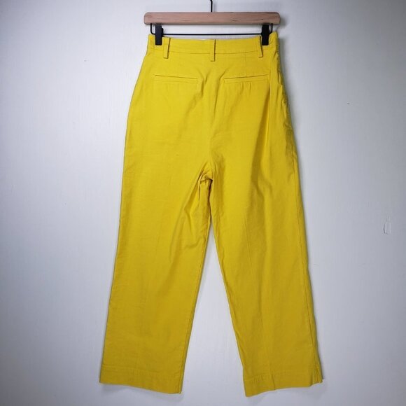 by‎ Anthropologie Pleated Tapered Trousers 2 Yellow Pants - Picture 6 of 11